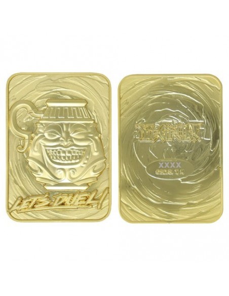 -19484-Merchandising - Yu-Gi-Oh! Limited Edition 24k Gold Plated Pot of Greed Metal Card-5060662466458
