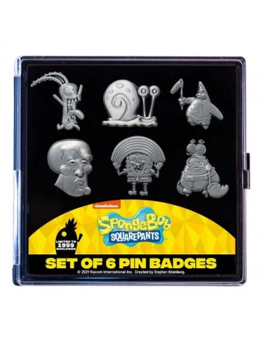 19465-Merchandising - SpongeBob SquarePants Limited Edition Set of 6 Pin Badges-5060662467417