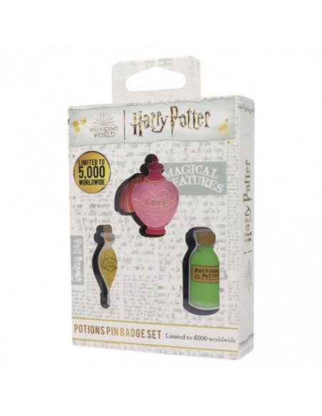 -19449-Merchandising - Harry Potter Limited Edition Potions Triple Pin Badge Set-5060662468155