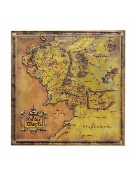 -19437-Merchandising - The Lord of the Rings Metal Map-5060948293662