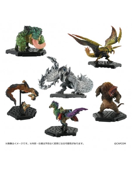 -19992-Figuras - Set 6 Minifiguras Monster Hunter Vol.27 Capcom 10-15cm-4976219131919