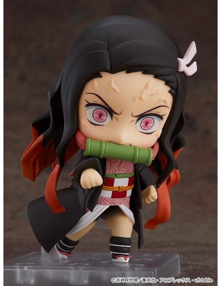 -19986-Figuras - Figura Nezuko Kamado Demon Slayer: Kimetsu no Yaiba Nendoroid 10cm-4580828663213