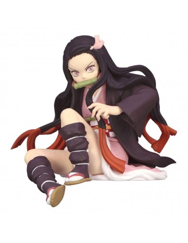 19909-Figuras - Figura Nezuko Kamado Demon Slayer: Kimetsu no Yaiba Noodle Stopper Furyu 10cm-4571623502623