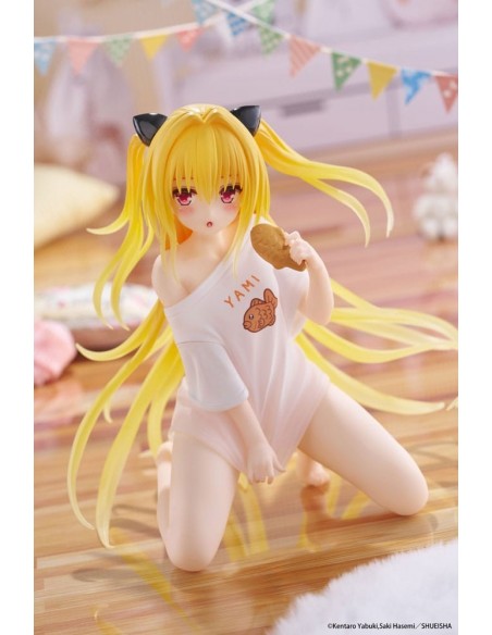 -19899-Figuras - Figura Golden Darkness To Love-Ru Darkness Roomwear Ver. Desktop Cute Taito 13cm-0840342404506