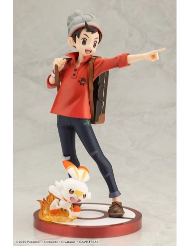 19892-Figuras - Figura Victor & Scorbunny Pokémon ARTFX 1/8 Kotobukiya 21cm-4934054067718
