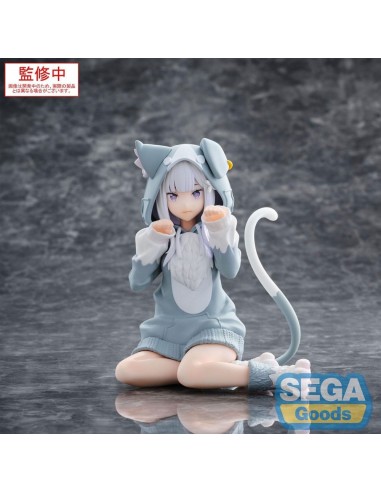 19886-Figuras - Figura Emilia Re:Zero Yumemirize Mofumofu Sega 11cm-4582733454412