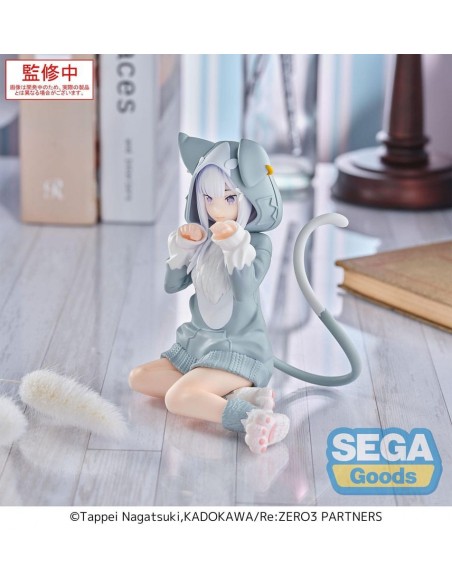 -19886-Figuras - Figura Emilia Re:Zero Yumemirize Mofumofu Sega 11cm-4582733454412
