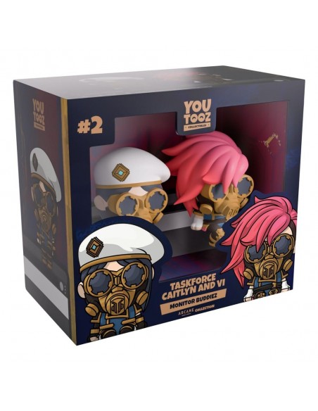 -19837-Figuras - Pack Figuras Caitlyn y Vi Taskforce Arcane League of Legends Youtooz 10cm-0810140789686