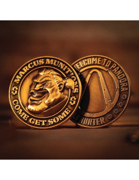 -20069-Merchandising - Réplica Moneda Marcus Munitions Borderlands Fanattik Edición Limitada-0840316425988