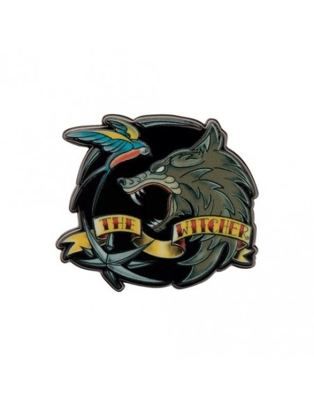 -20059-Merchandising - Pin Símbolo The Witcher Fanattik Edición Limitada-5060948295598
