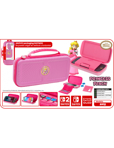 20130-Switch 2 - Game Traveller Deluxe Case Princess Peach PP12-8431305035503