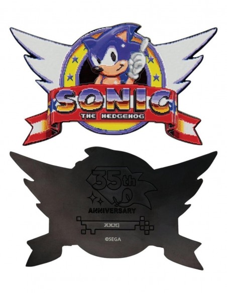 -19638-Merchandising - Medallón Logo Original Sonic the Hedgehog Edición Limitada Fanattik-5060948298766