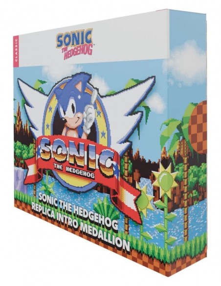 -19638-Merchandising - Medallón Logo Original Sonic the Hedgehog Edición Limitada Fanattik-5060948298766