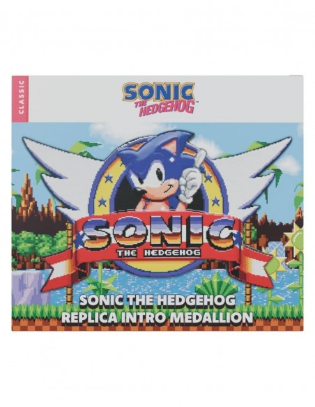-19638-Merchandising - Medallón Logo Original Sonic the Hedgehog Edición Limitada Fanattik-5060948298766