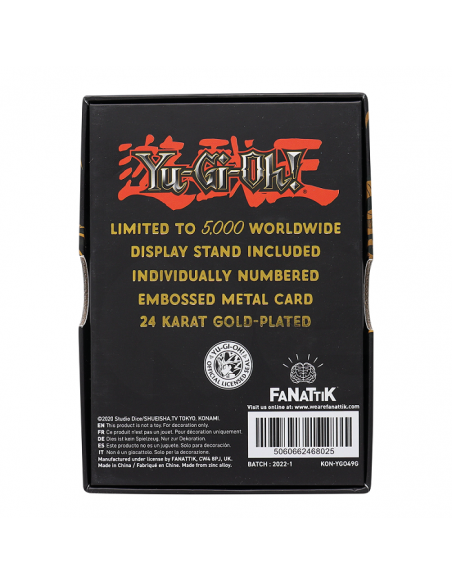 -20331-Merchandising - Réplica Carta Yu-Gi-Oh! B. Skill Dragon Oro Ed. Limitada Fanattik-5060662468025