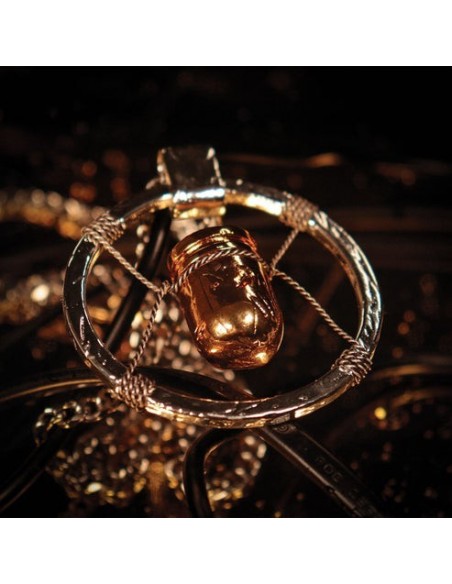 -20330-Merchandising - Collar Metal V's Bullet Cyberpunk 2077 Gold & Silver Plated Fanattik-0840316440691