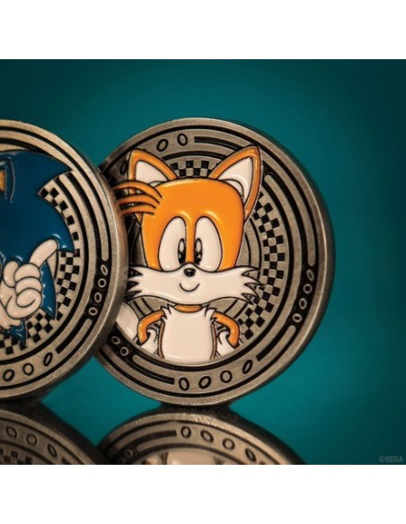 -20329-Merchandising - Moneda Sonic & Tails Sonic The Hedgehog Edición Limitada Fanattik-5060948298582