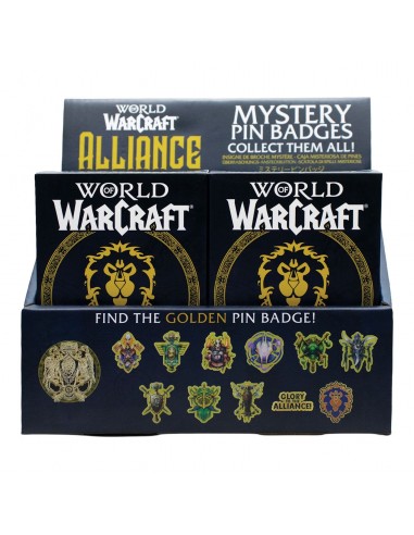 20472-Merchandising - World of Warcraft - Alliance Mystery Pin Badge CDU featuring 12 Blind Boxes-5061114760995