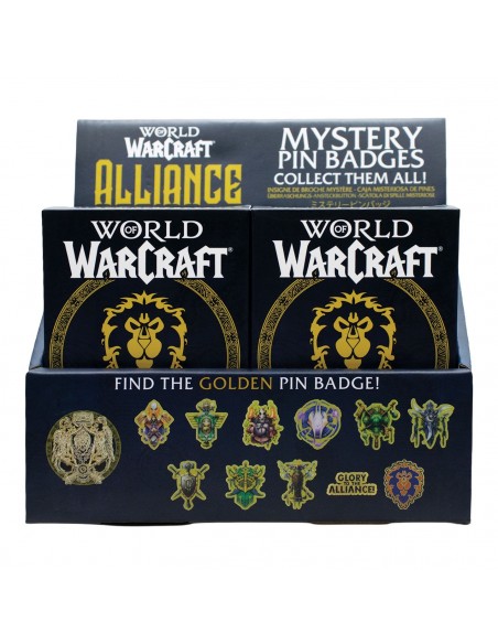 -20472-Merchandising - World of Warcraft - Alliance Mystery Pin Badge CDU featuring 12 Blind Boxes-5061114760995