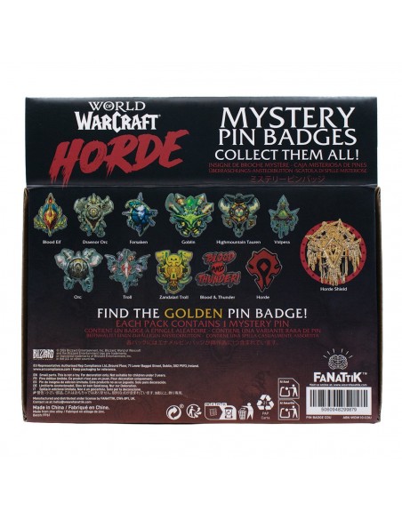 -20479-Merchandising - World of Warcraft - Horde Mystery Pin Badge CDU featuring 12 Blind Boxes-5060948299763