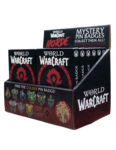 -20479-Merchandising - World of Warcraft - Horde Mystery Pin Badge CDU featuring 12 Blind Boxes-5060948299763
