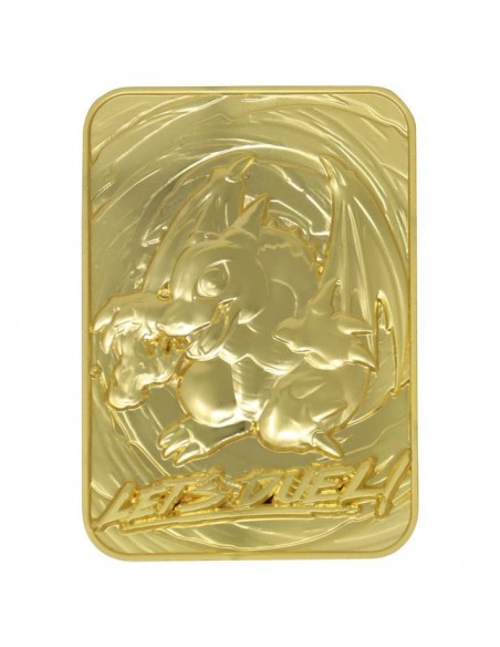 -20579-Merchandising - YuGiOh! Limited Edition 24k Gold Plated Baby Dragon Metal Card-5060662466038
