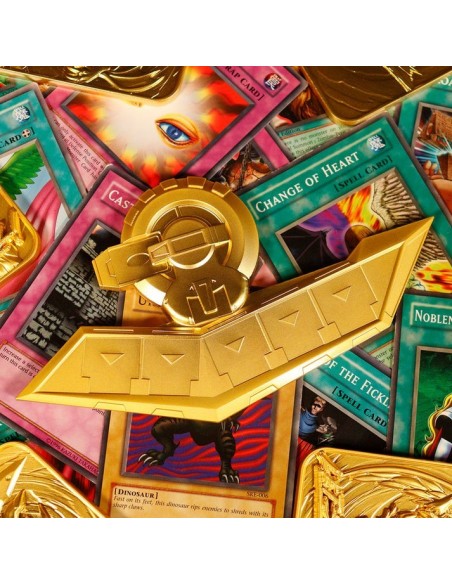-20567-Merchandising - YuGiOh! 24K Gold Plated Duel Disk Mini Replica-5060948294508