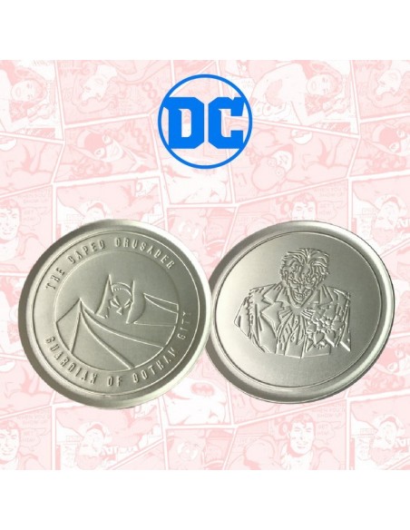 -20563-Merchandising - DC Comics Batman Set of 4 Embossed Metal Coasters-5060662464744