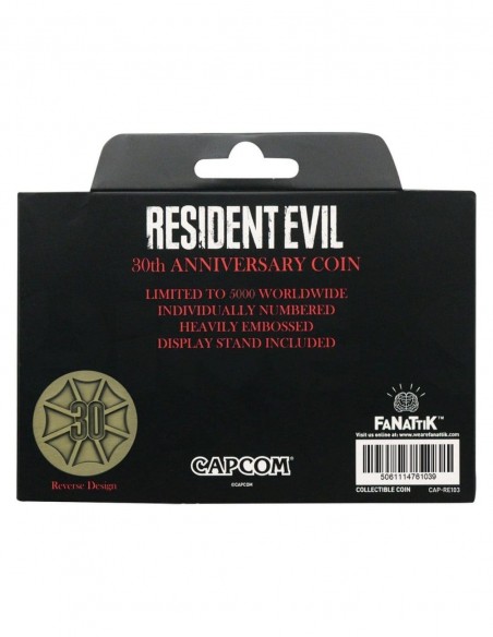 -20657-Merchandising - Resident Evil - 30th Anniversary Presentation Coin - Antique Brass Edition-5061114761039
