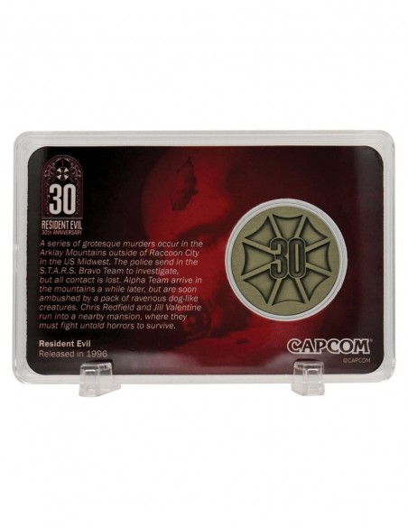 -20657-Merchandising - Resident Evil - 30th Anniversary Presentation Coin - Antique Brass Edition-5061114761039
