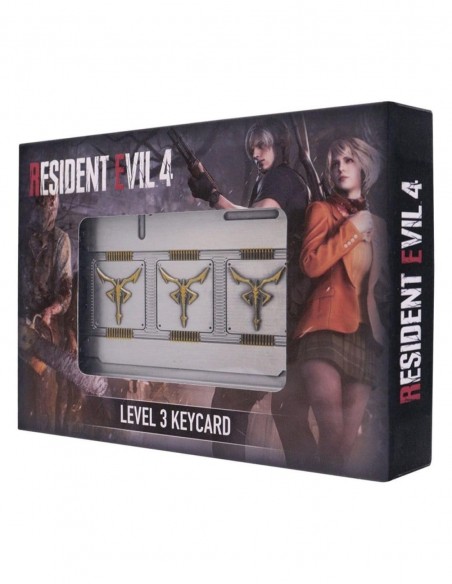 -20665-Merchandising - Set de 3 Réplicas Level 3 Keycards Resident Evil 4 Edición Limitada Fanattik-5060948295963
