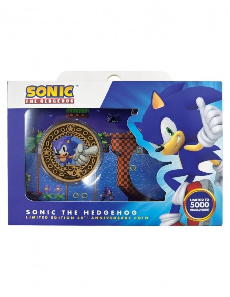-20660-Merchandising - Sonic the Hedgehog – 35th Anniversary Limited Edition Presentation Coin-5060948298681