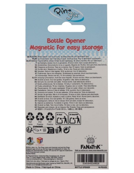 -20656-Merchandising - Pingu™ - Magnetic Bottle Opener-5060948299626