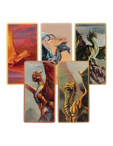 20655-Merchandising - Set de 5 Lingotes Metálicos Dragones Dungeons & Dragons Edición Limitada Fanattik-5060948297783