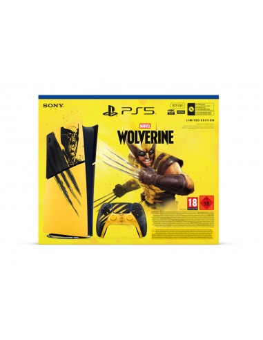 20740-PS5 - Consola PS5 Digital Bundle Edición Limitada Marvel Lobezno Amarillo de Combate-0711719072324
