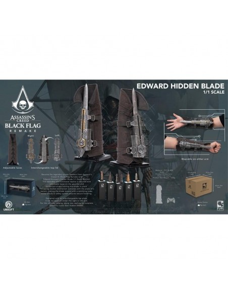 -20750-Merchandising - Réplica Hoja Oculta Edward Assassin's Creed: Black Flag Resynced 1/1 Pure Arts 33cm-0713929405688