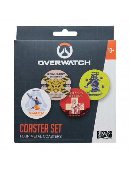 -20767-Merchandising - Overwatch - Set of Four Printed Metal Coasters-5061114760513