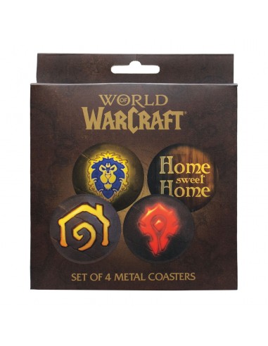 20818-Merchandising - World of Warcraft - Set of Four Printed Metal Coasters-5060948299794