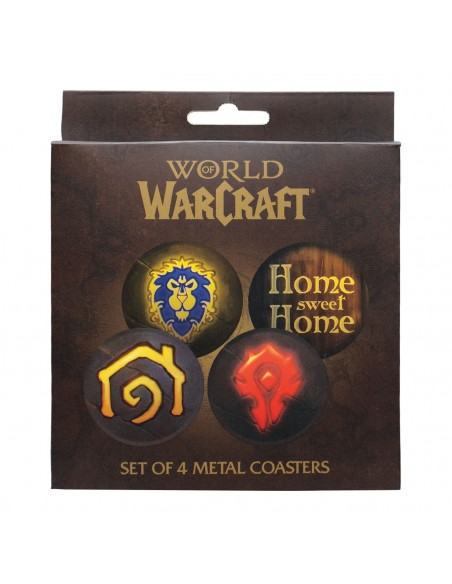 -20818-Merchandising - World of Warcraft - Set of Four Printed Metal Coasters-5060948299794