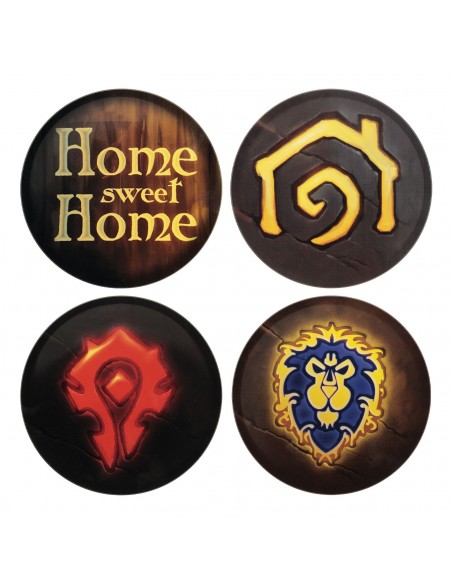 -20818-Merchandising - World of Warcraft - Set of Four Printed Metal Coasters-5060948299794