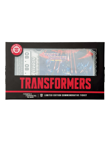 20856-Merchandising - Transformers: The Movie – Limited Edition 40th Anniversary Metal Replica Movie Ticket-5061114760940