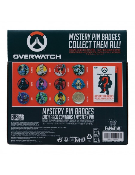 -20888-Merchandising - Overwatch - Mystery Pin Badge CDU of 12 Blind Boxes-5061114760599