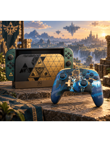 20976-Switch 2 - Nintendo Switch 2 Consola + Zelda 40th Aniversario + Rematch Wireless Controller Glow Link Zelda-9506961443487