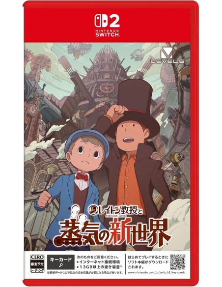 -21077-Switch 2 - Professor Layton and The New World of Steam - (Multi-Language) - Game Key Card - Switch 2 Version-4571237661297