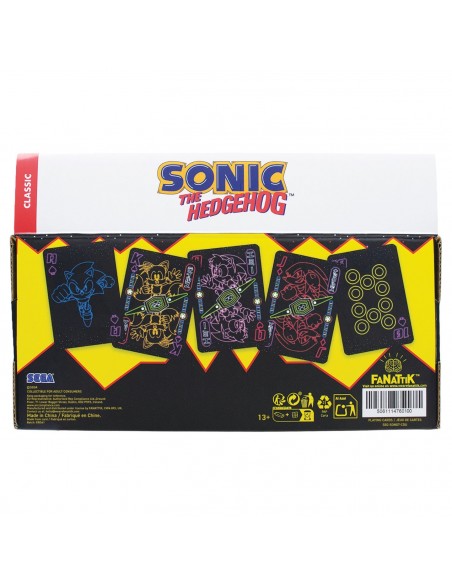 -21153-Merchandising - Sonic the Hedgehog – Playing Cards CDU Containing 12 Packs CDU-5061114760100