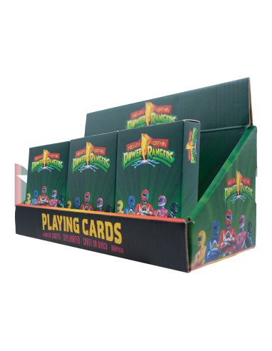 21152-Merchandising - Power Rangers – Playing Cards CDU of 12 Packs-5061114761138