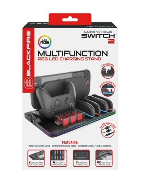 -21143-Switch 2 - Blackfire Multifunction Led Charge Stand-8431305035916