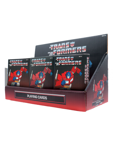 21137-Merchandising - Transformers – Playing Cards CDU Containing 12 Packs-5061114761435