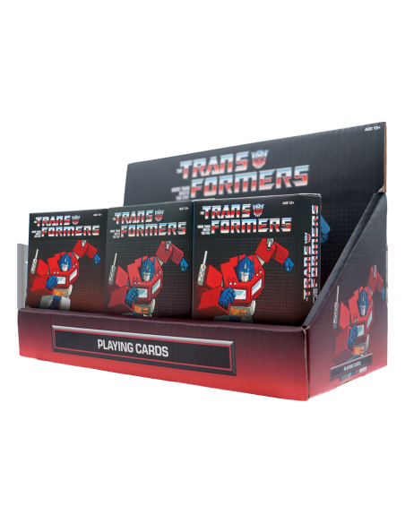 -21137-Merchandising - Transformers – Playing Cards CDU Containing 12 Packs-5061114761435