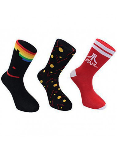 3376-Apparel - Calcetines Atari Talla 39-46 (Pack 3 Pares)-0747180361162